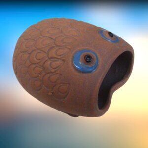 Vintage Terracotta Open Mouth Ceramic Critter